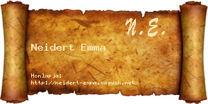 Neidert Emma névjegykártya